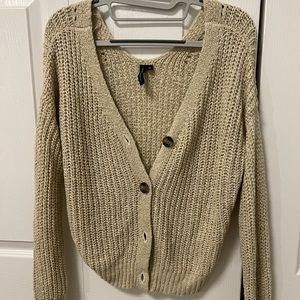 super cute tan cardigan size M